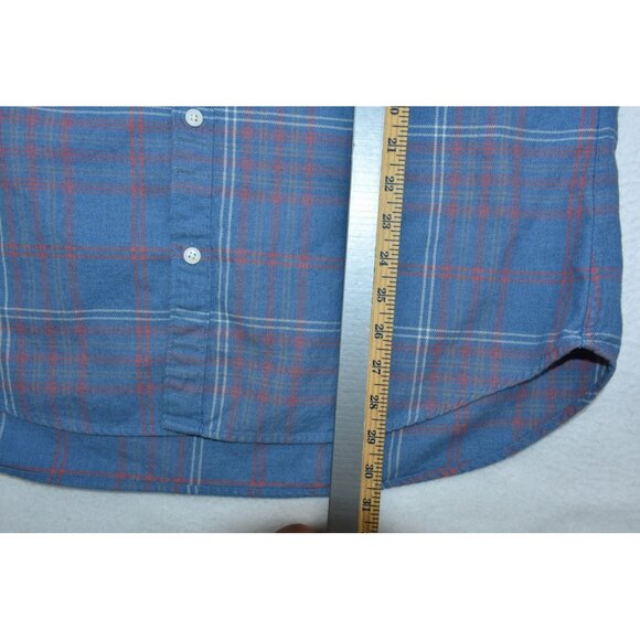 Bonobos Flannel Men's Shirt Size XL Slim Fit Blue Plaid Long Sleeve Button Up - Picture 13 of 13